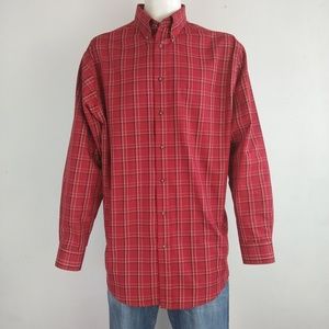 🔴Roundtree & Yorke plaid long sleeve men's shirt